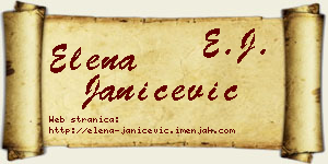 Elena Janićević vizit kartica